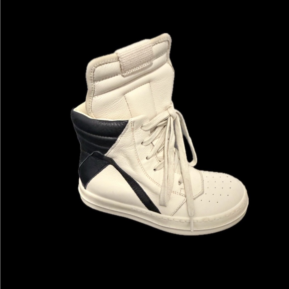 RICK OWENS KIDS Size EU28/US 11 Geobasket leather high-top sneakers - Picture 11 of 15